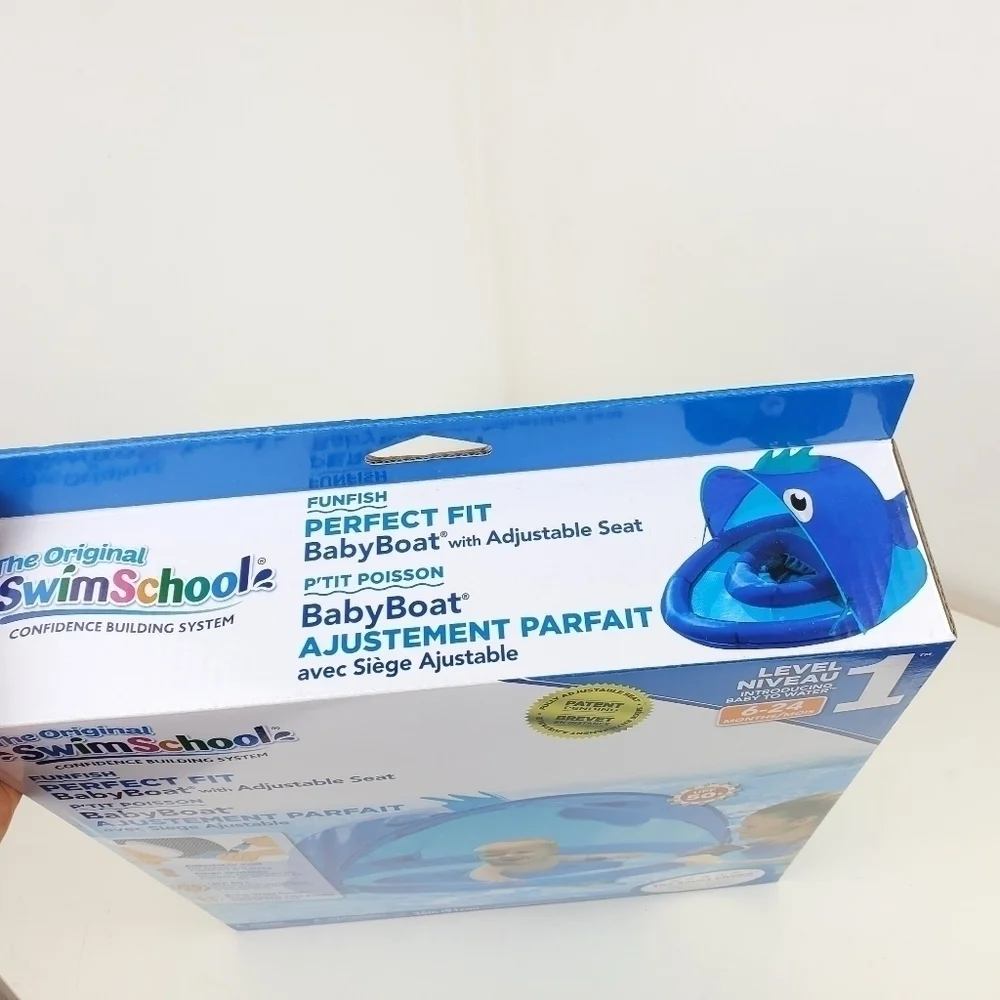 Kids SwimSchool Fun Fish BabyBoat in Blue by Aqua Leisure 6-24 months New - Picture 11 of 12